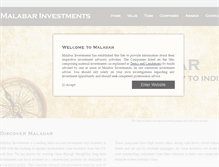 Tablet Screenshot of malabarinvest.com